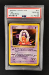 PSA 10 GEM MINT Jynx 31/102 1st Ed Shadowless Base Set Pokemon Graded Card